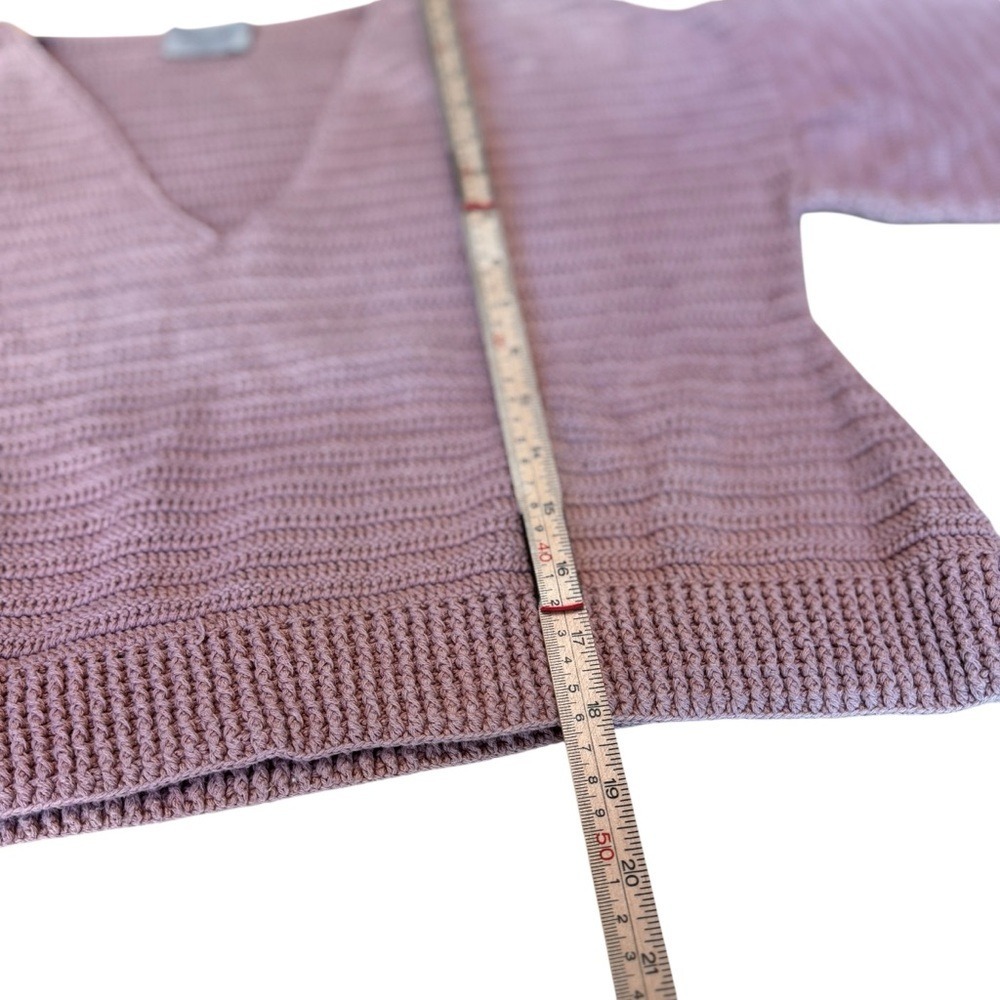 Rachel Comey Short Sleeve Crochet Sweater Pink Wool Blend Boxy Fit L in GUC - Picture 7 of 9
